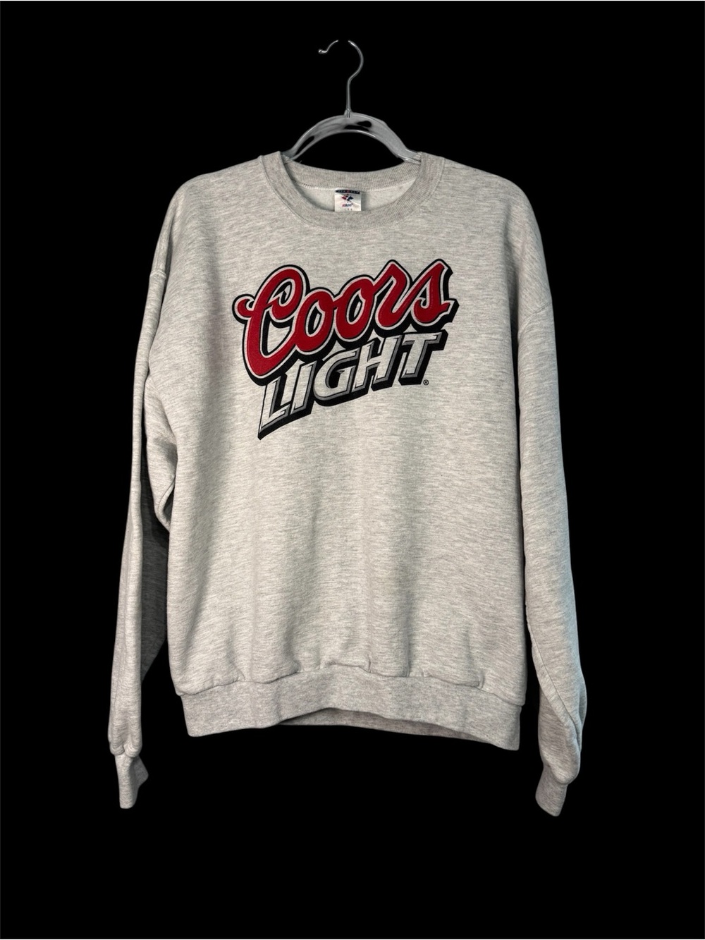 Vintage Coors Light Crewneck Sweatshirt - Large - Jerzees NuBlend Beer Graphic